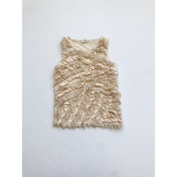 Crewcuts Peach Silk Ruffles Top - Picture 1 of 4